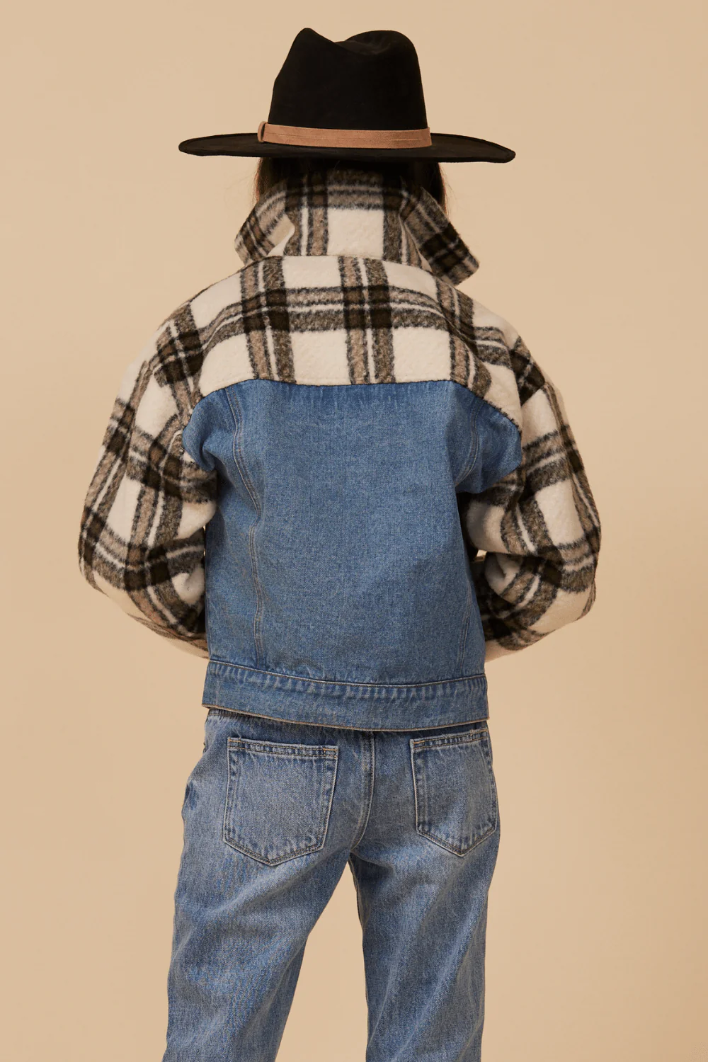 DENIM AND PLAID JACKET - Image 3
