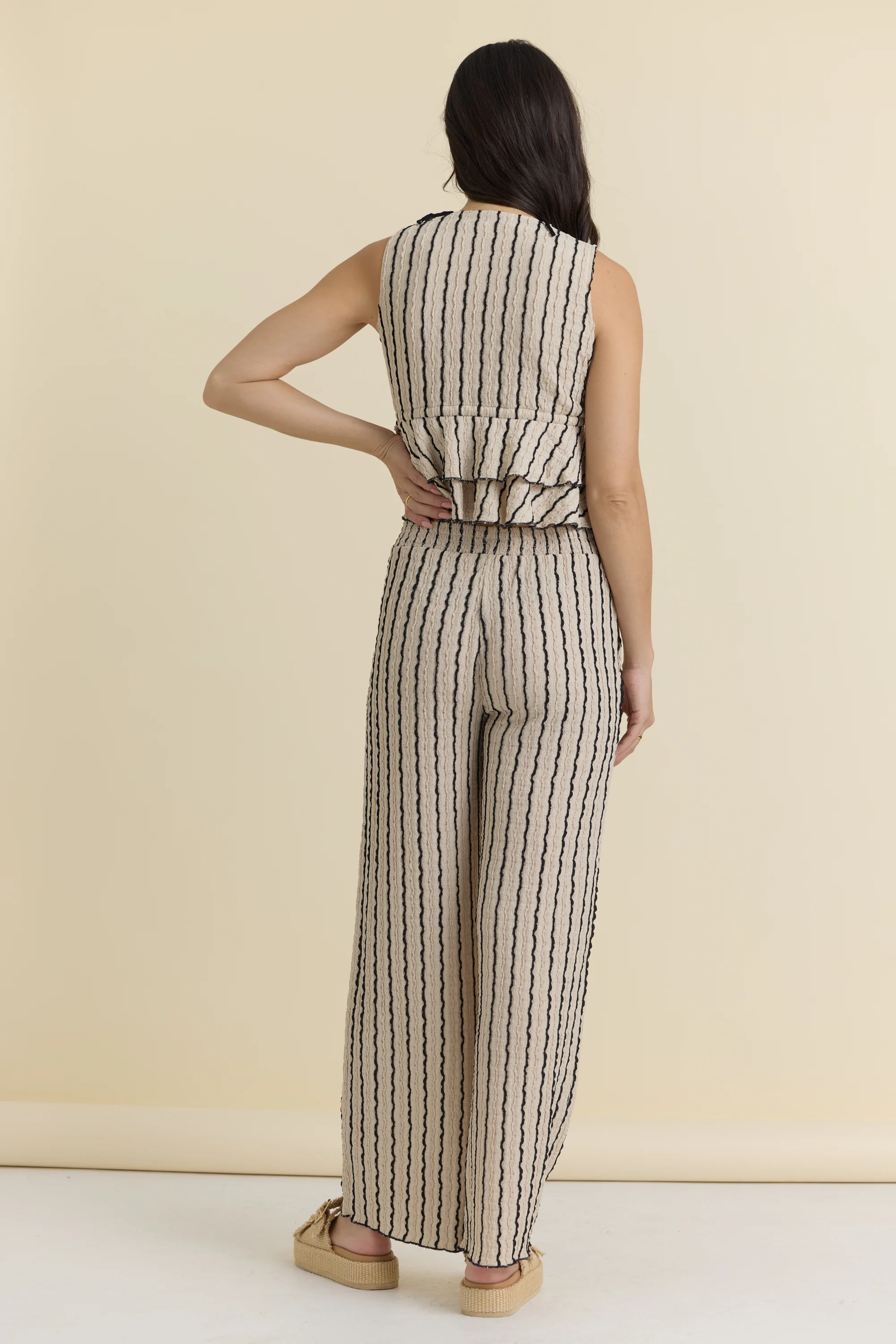 Novelty Knit Front Tie Top - Image 3