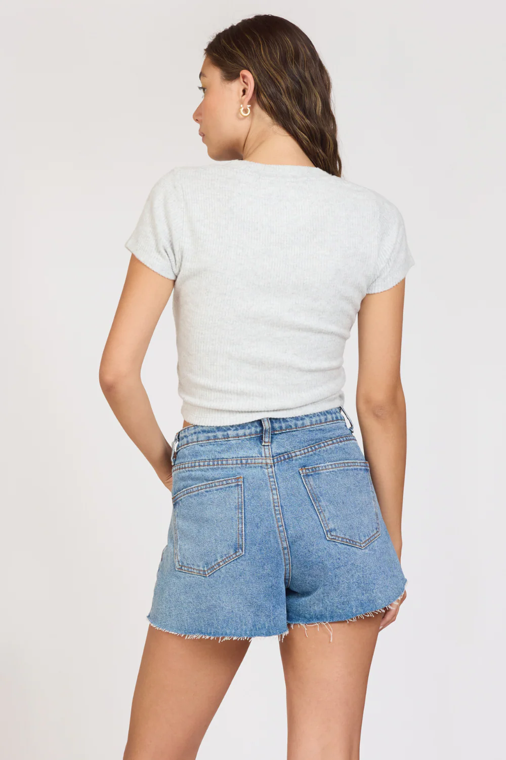 "Surf MTK" Harbor Grey Rib Hacci Cropped Tee - Image 3